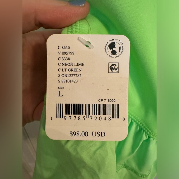 NWT Free People Movement Righteous Runsie Size L in Lime Glow - Picture 11 of 14